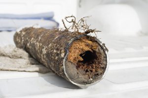 clogged-cast-iron-pipe