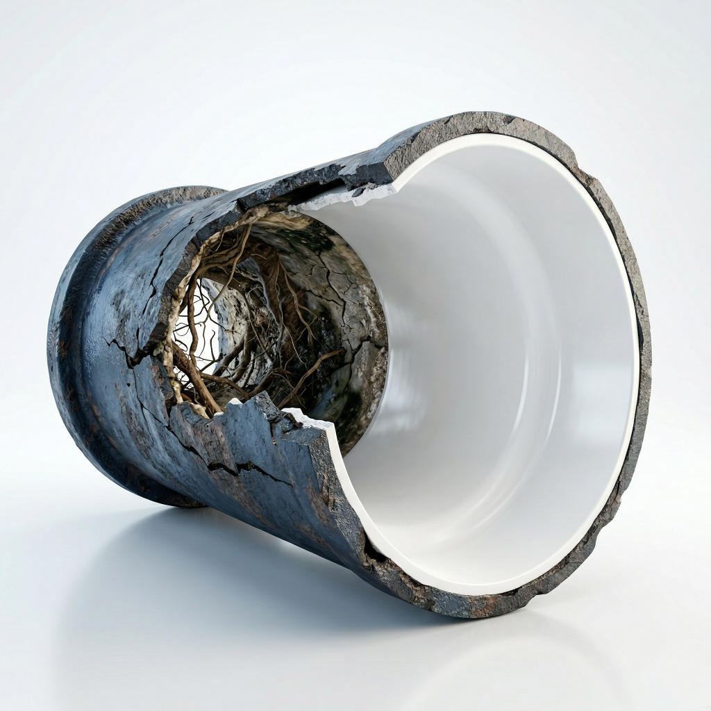 we repair cast iron pipes a cutaway